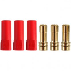 Goldkontakt XT150 3Stk. Stecker rotes Gehäuse