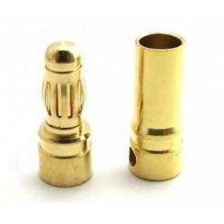 4mm Goldkontakt Stecker + Buchse