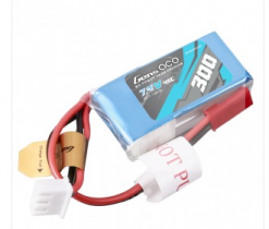 Gens ace 300mAh 7.4V 45C 2S1P Lipo Battery Pack with JST-SYP Plug