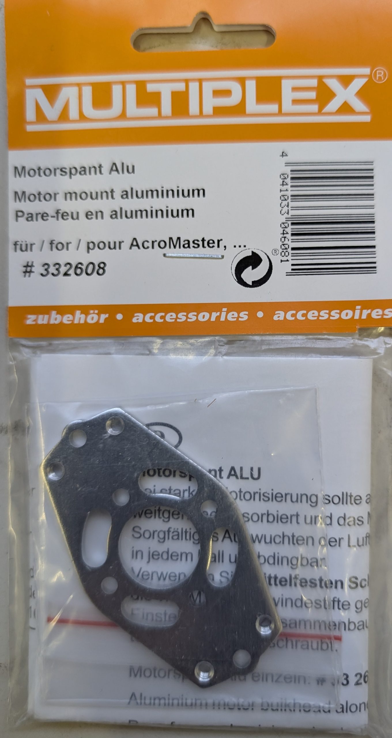 Aluminium-Motorhalterung für Acromaster, Gemini, Funcub